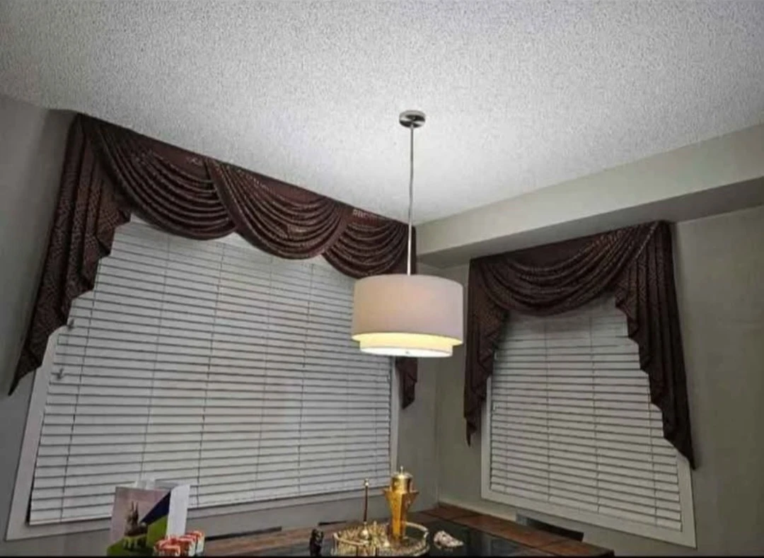 Window Curtains Valance for Living Room Chocolate Wate... - photo 4