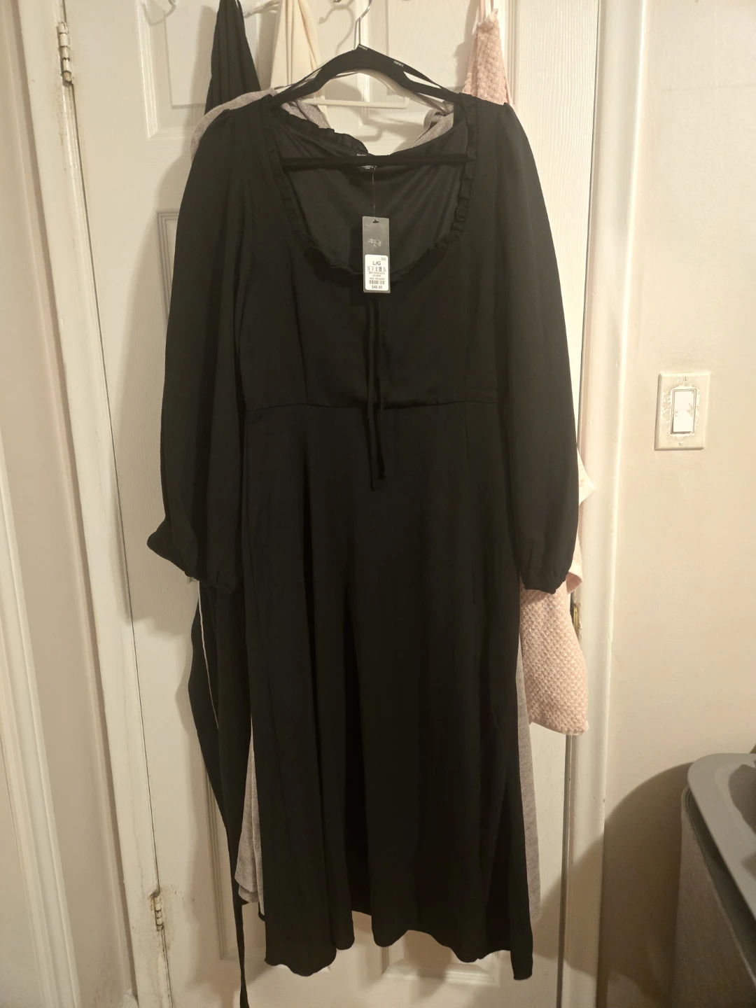 Black Dress with Ruffle Neckline - photo 2