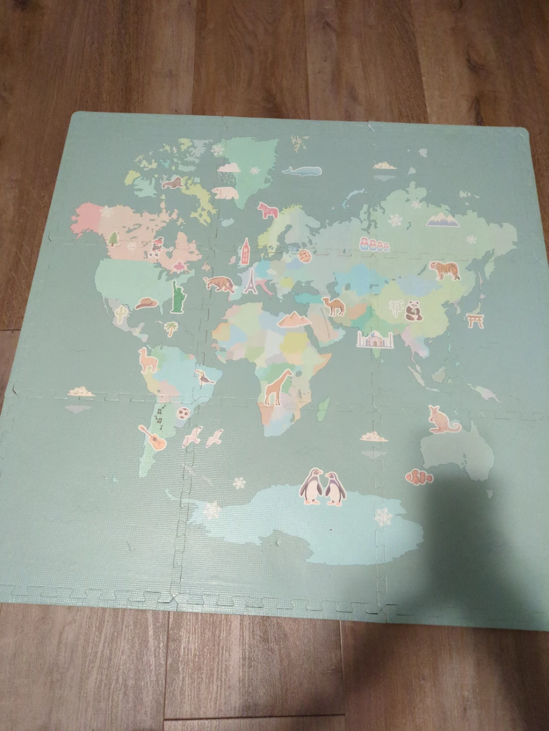 Interlocking World Map Play Mats