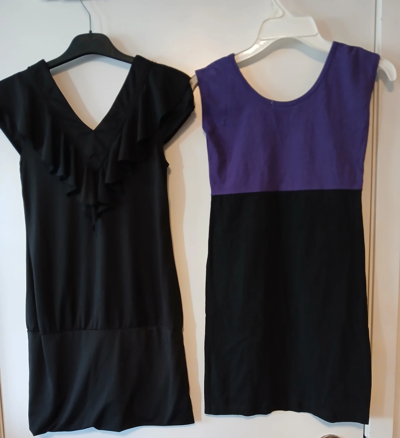 1 Black & 1 Purple & Black Dress - Both S. $5 EACH.