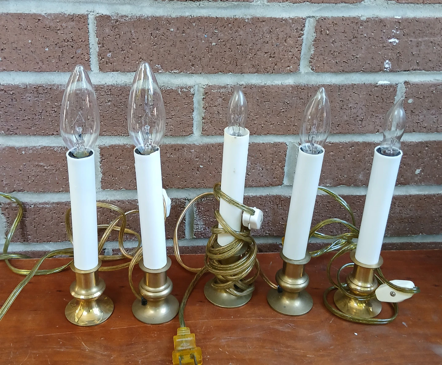 5 Electric Candle Lamps with Switch