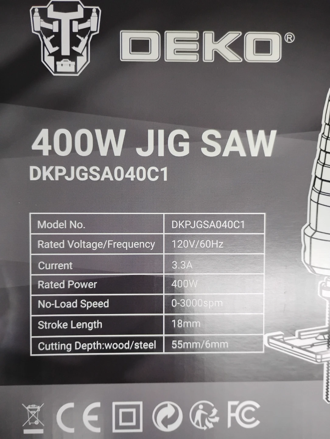 DEKO 400W Jig Saw (brand new) - photo 5