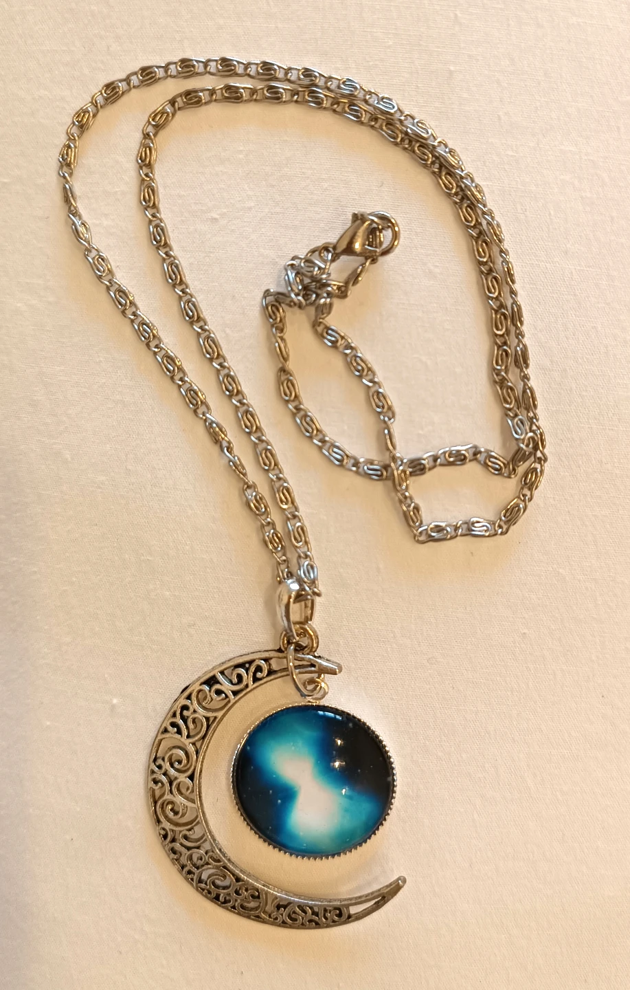 NEW Crescent Moon Galaxy Pendant Necklace - photo 2
