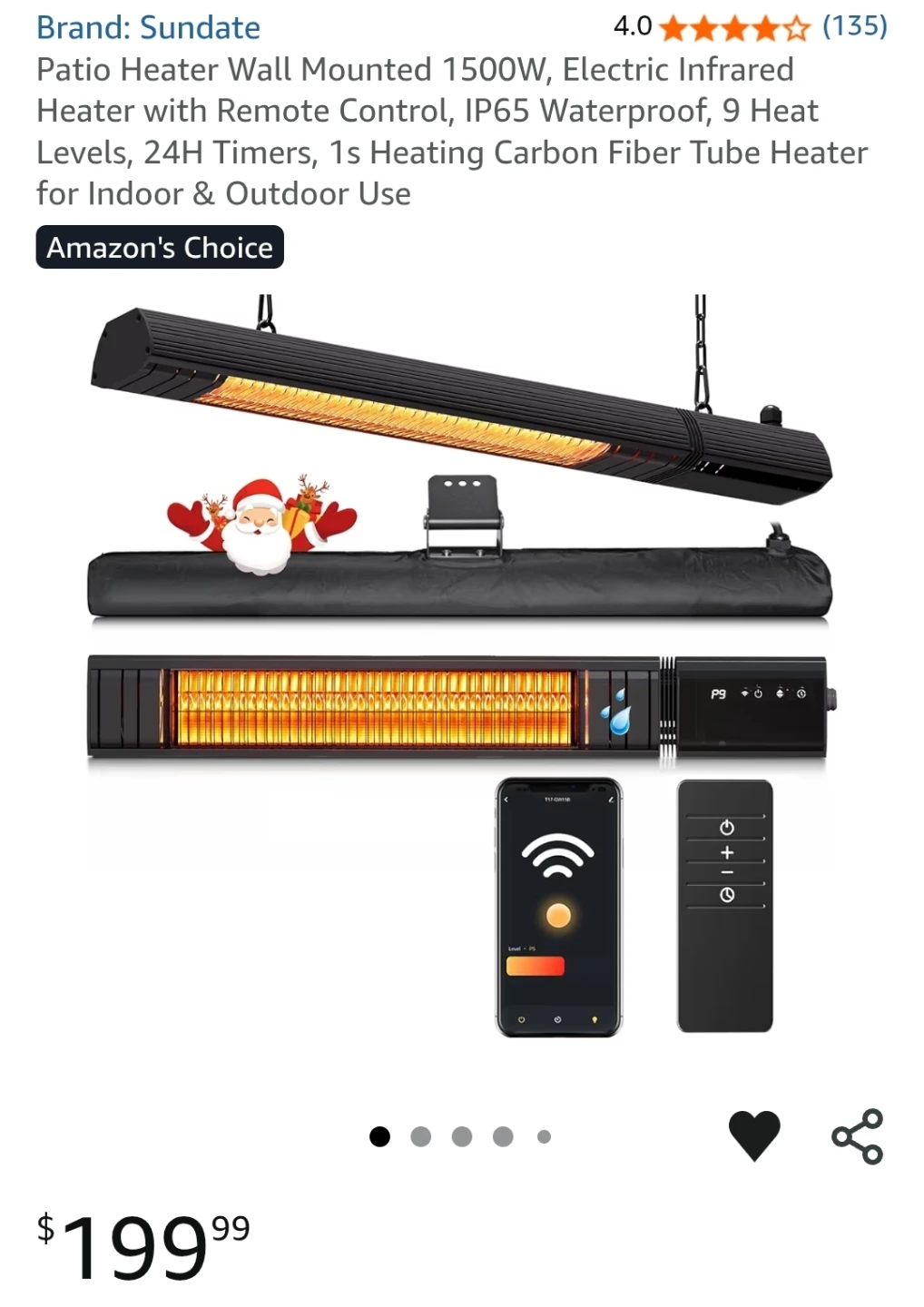 Sundate Electric Infrared Heater with Remote