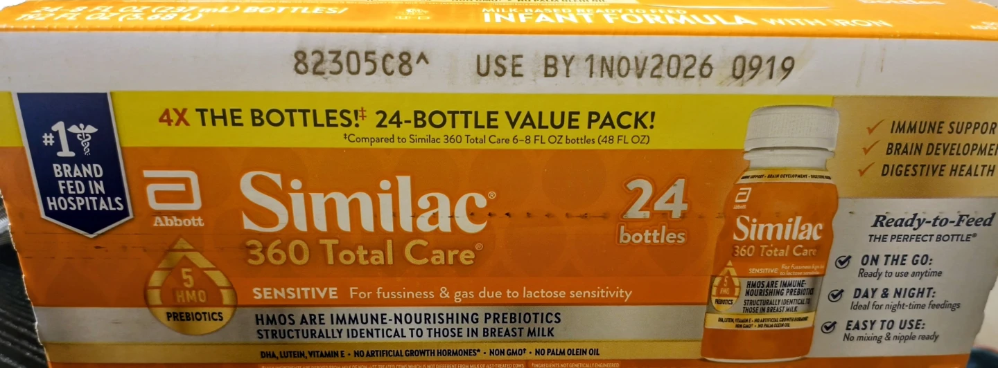 Similac 360 total care sensitive ready to use bottles