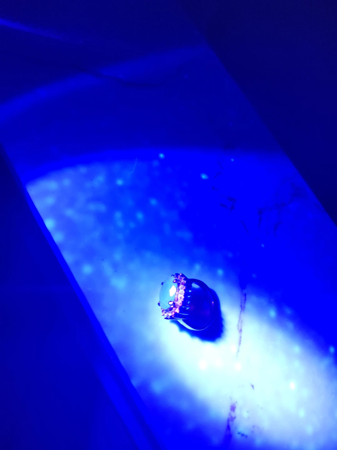 Red uranium glass ring - photo 3