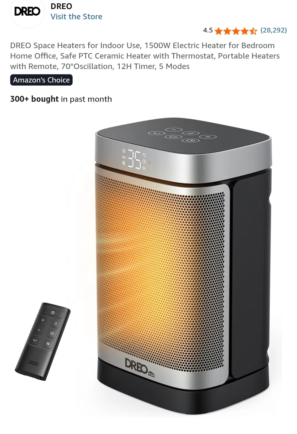 Dreo Space Heater and Fan with Remote (URGENT!!!)