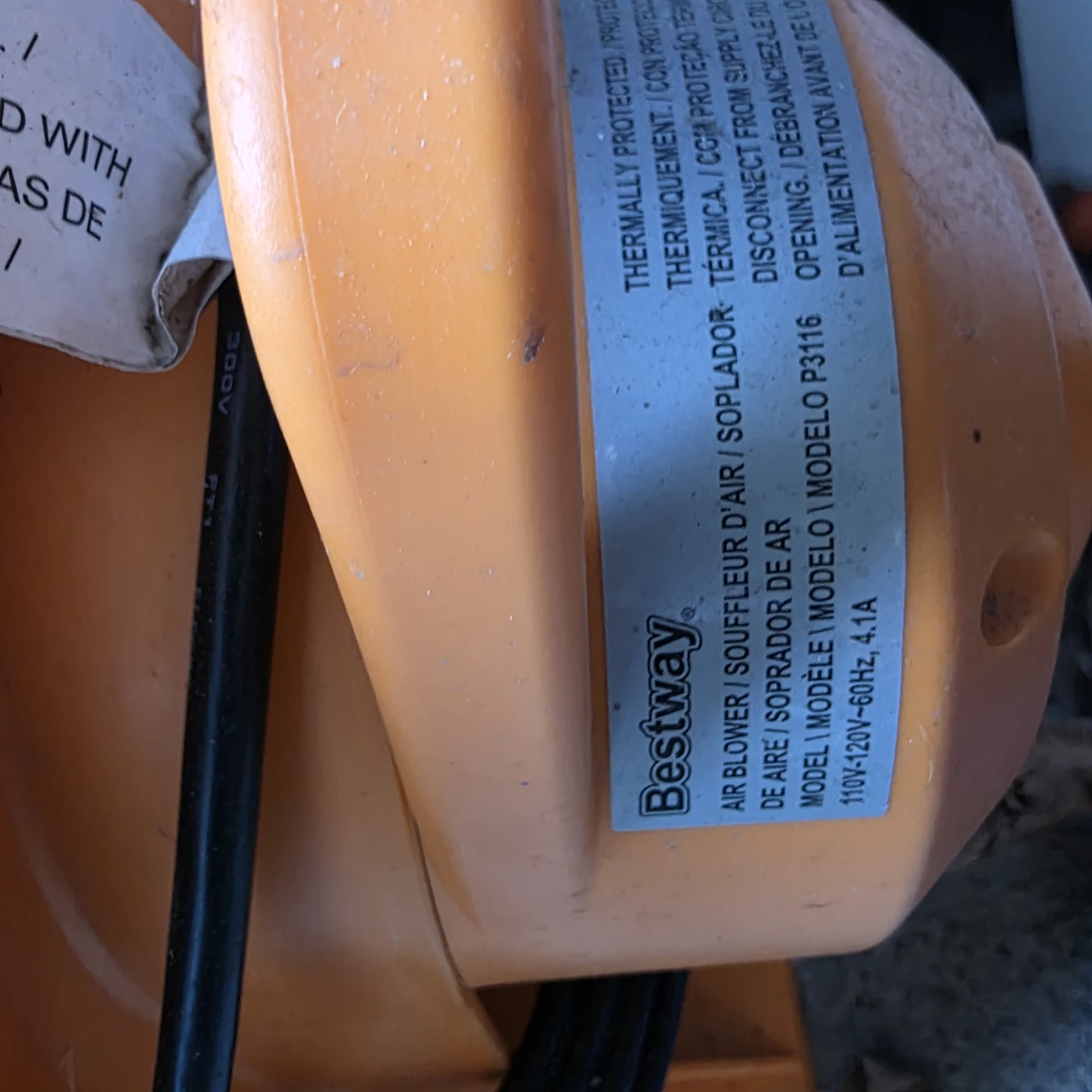 Bestway Air Blower P3116 - photo 2