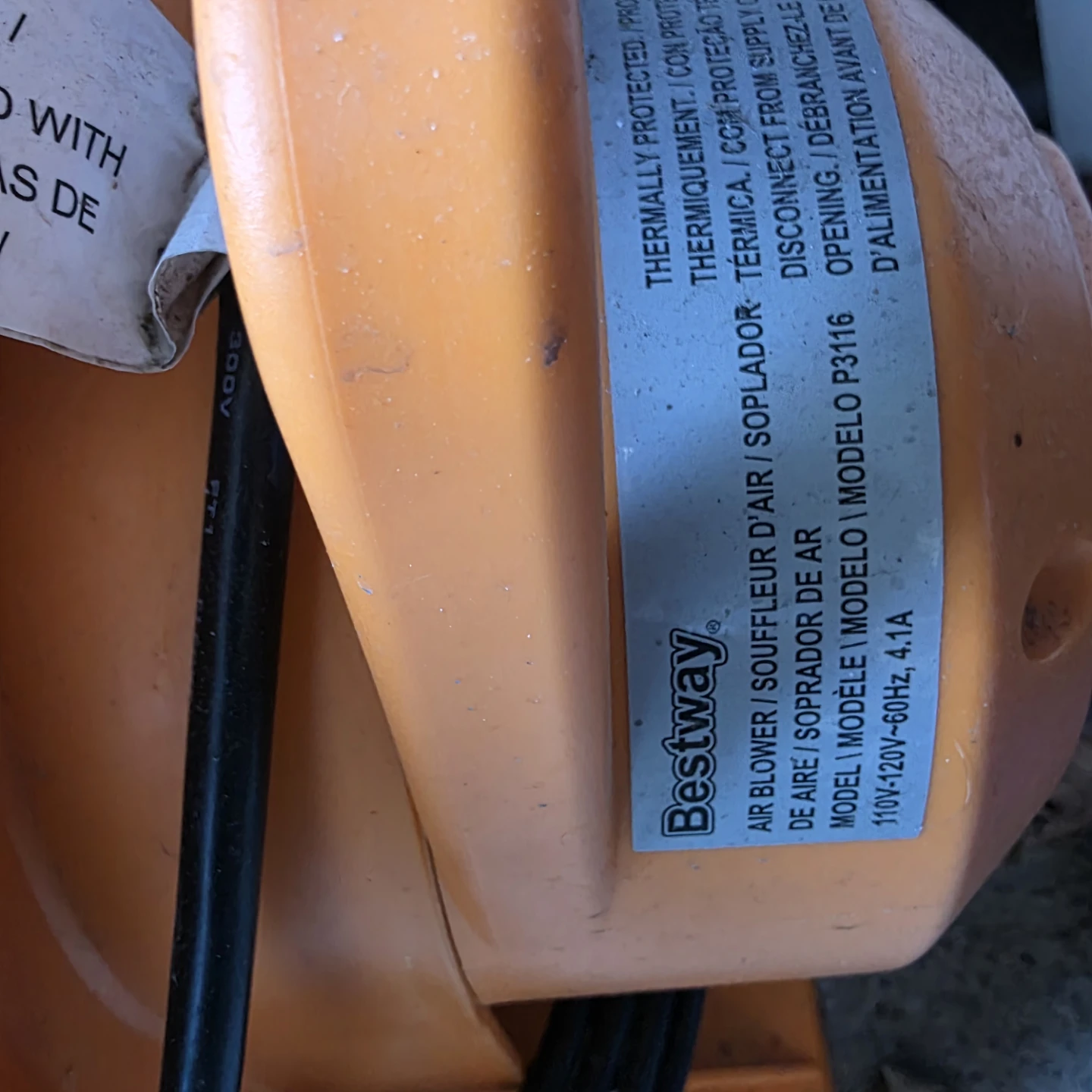 Bestway Air Blower P3116 - photo 3
