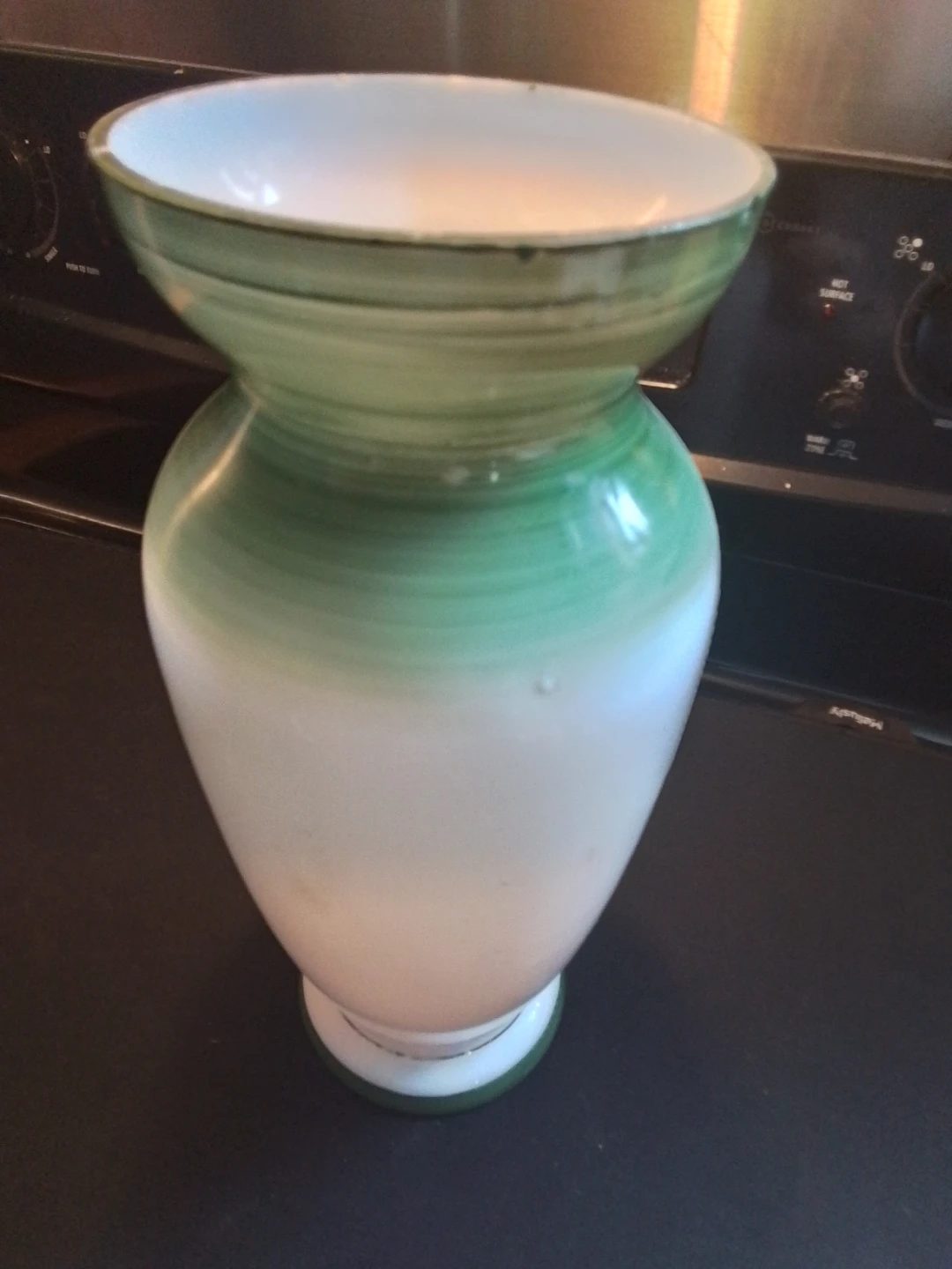 Antique Victorian Hand-Blown Painted Satin Glass Vase, c. 1880s - photo 4
