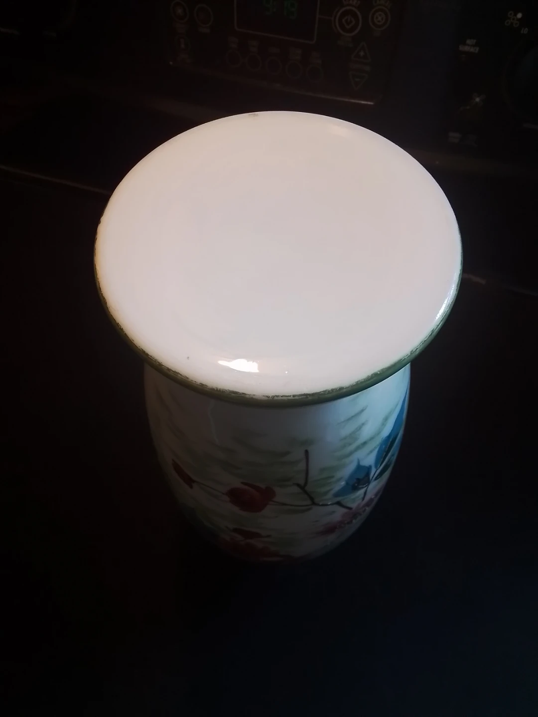 Antique Victorian Hand-Blown Painted Satin Glass Vase, c. 1880s - photo 5
