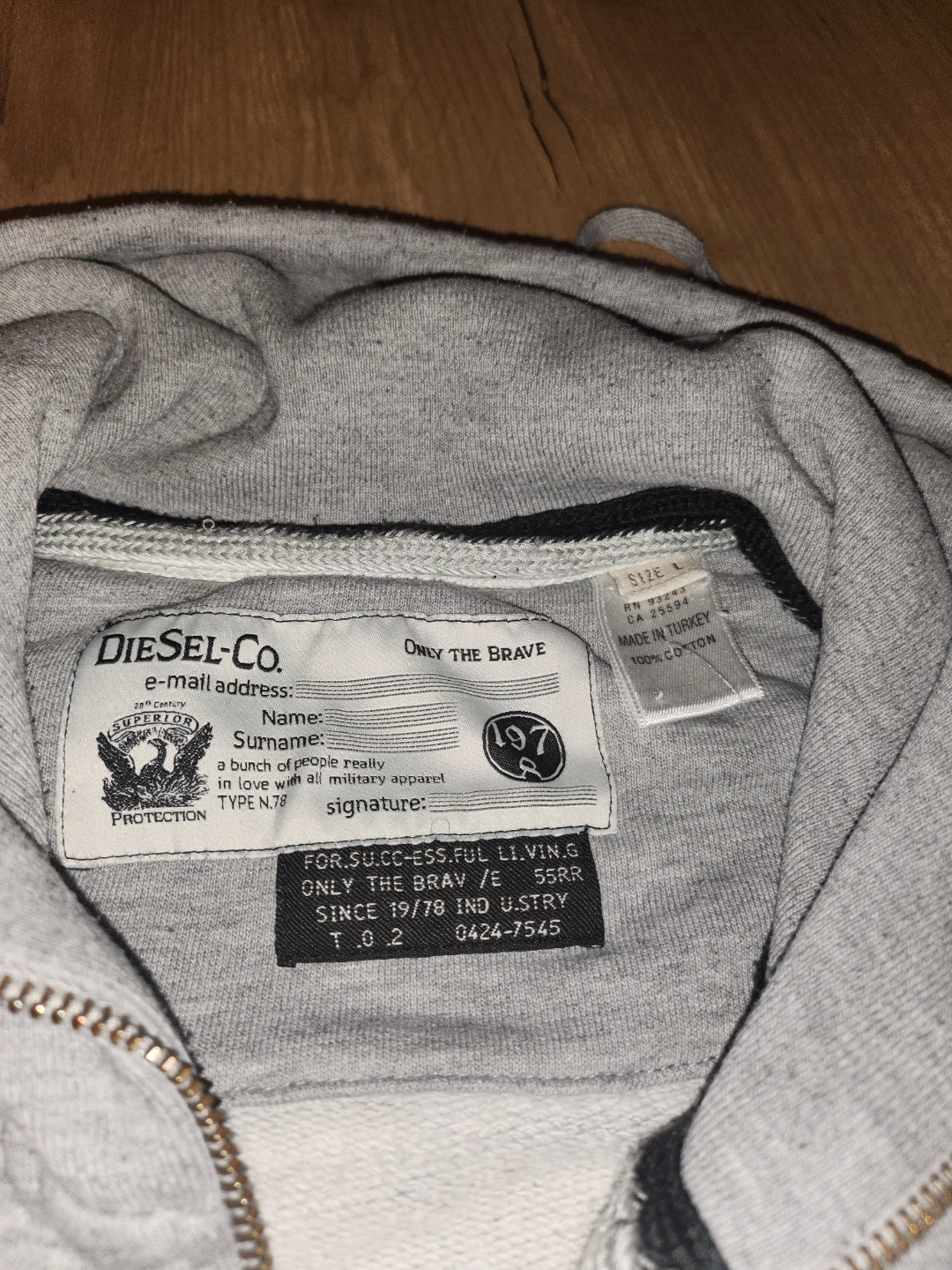 Diesel Co. Grey Zip-Up Hoodie - photo 2