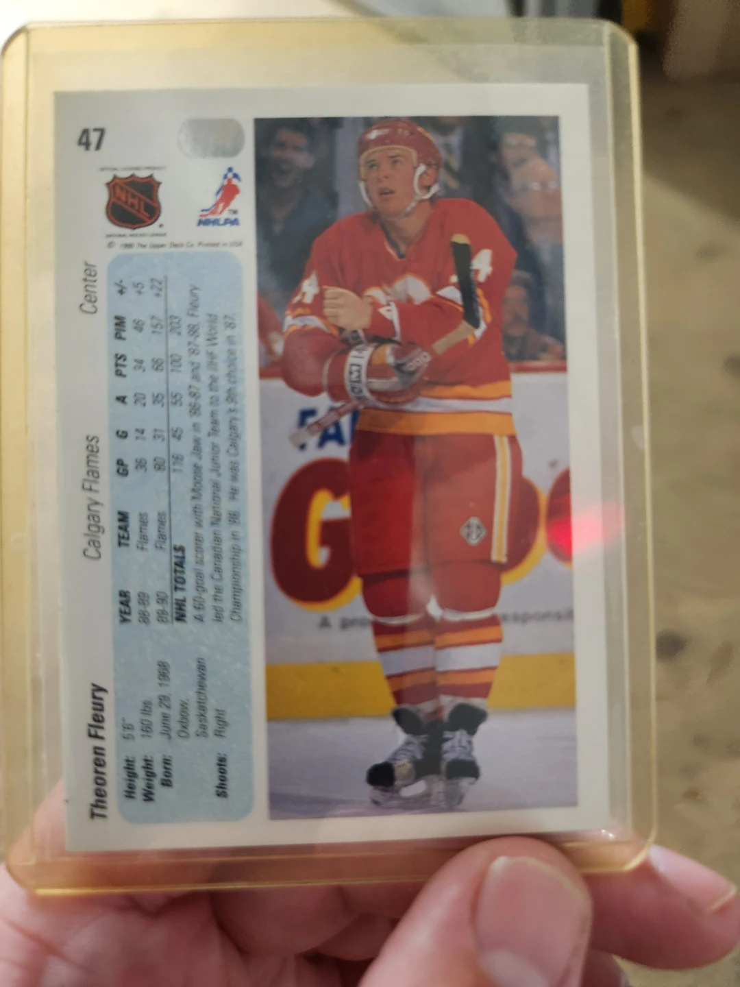 Theoren Fleury Calgary Flames Hockey Card - Autographed - photo 2