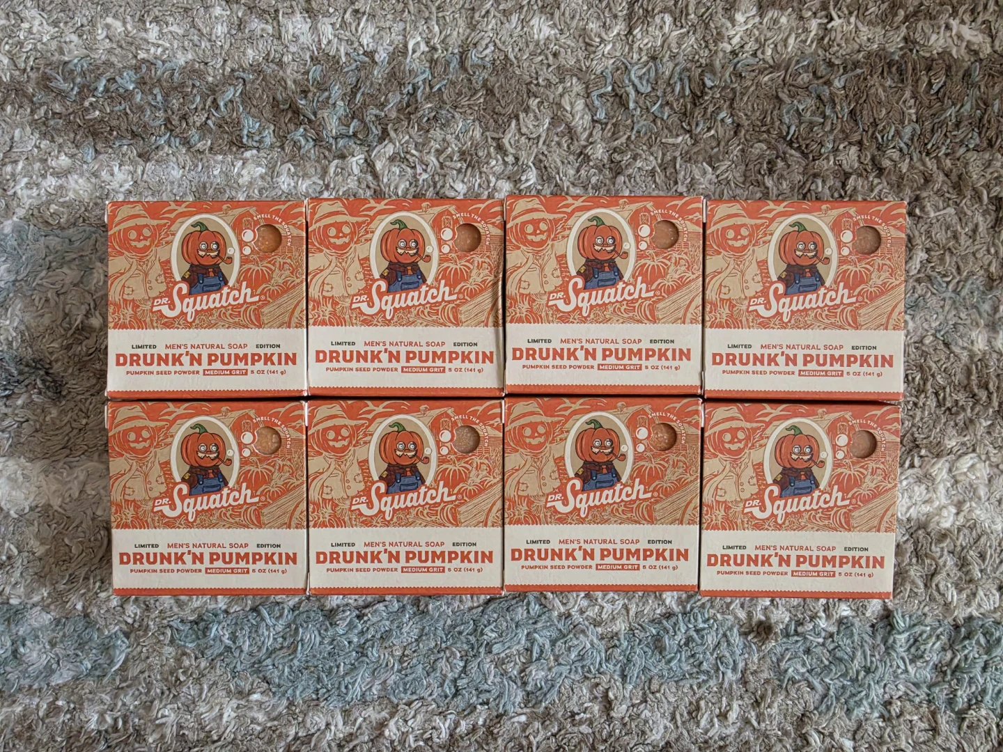 8 × Dr Squatch Soap Drunk'n Pumpkin Limited Edition