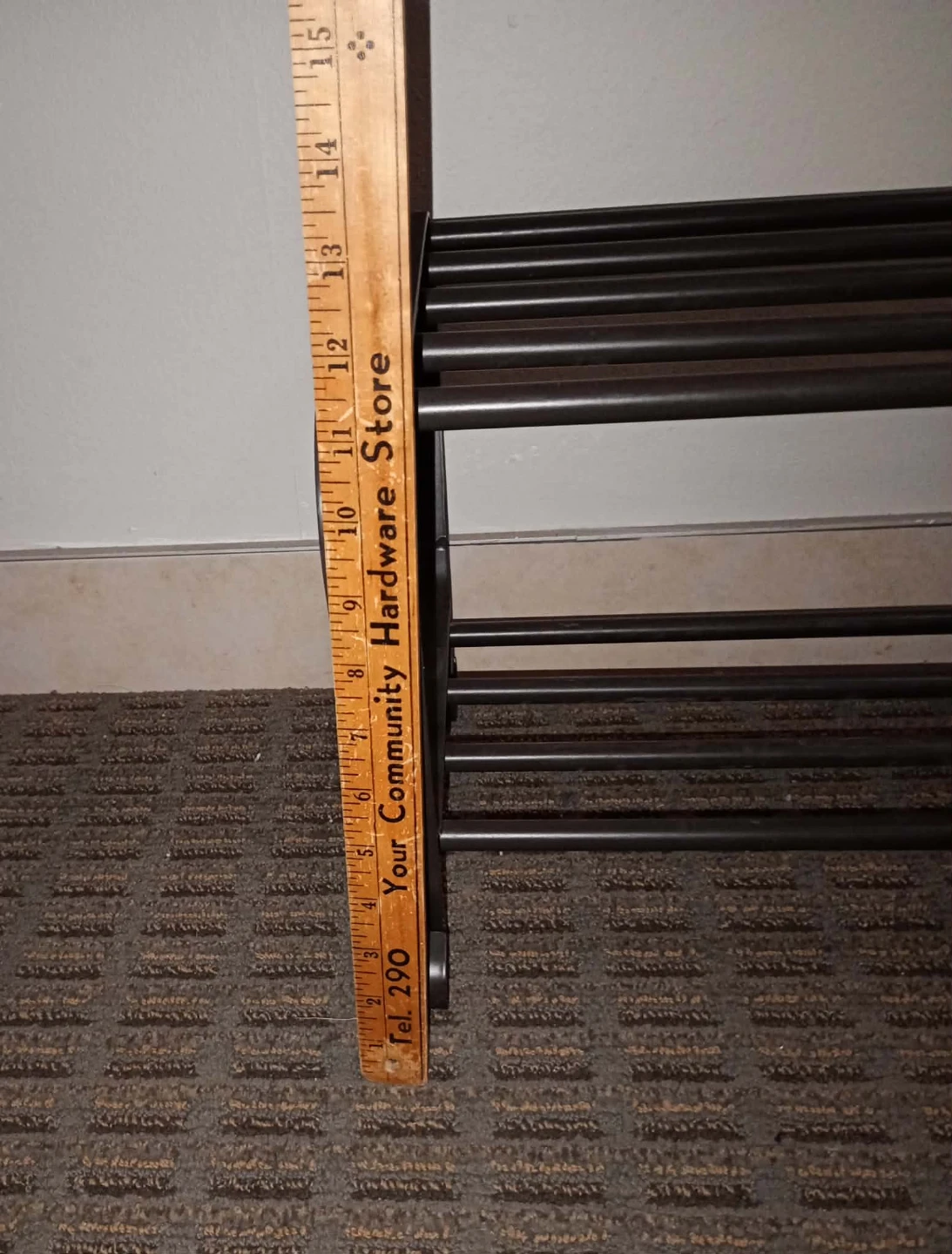 Black Metal Shoe Rack - photo 2