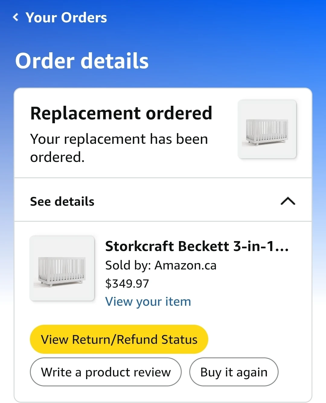 BNIB CRIB Storkcraft Beckett 3-in-1 Convertible Crib - White - photo 3