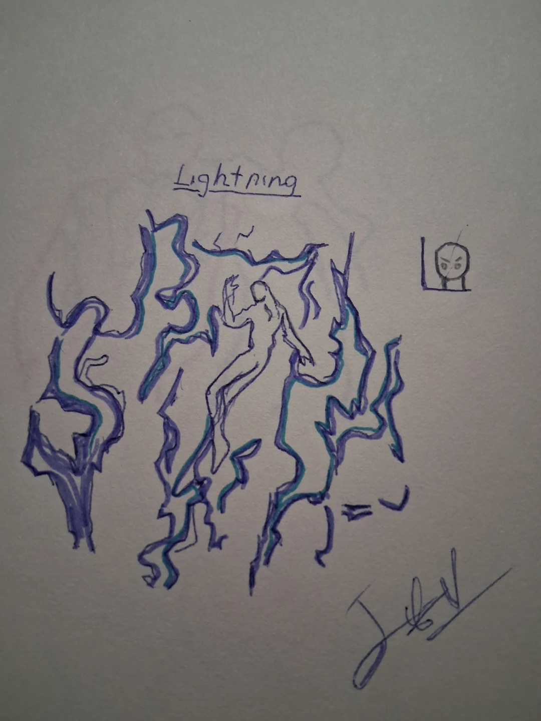 Hand-Drawn Lightning Art