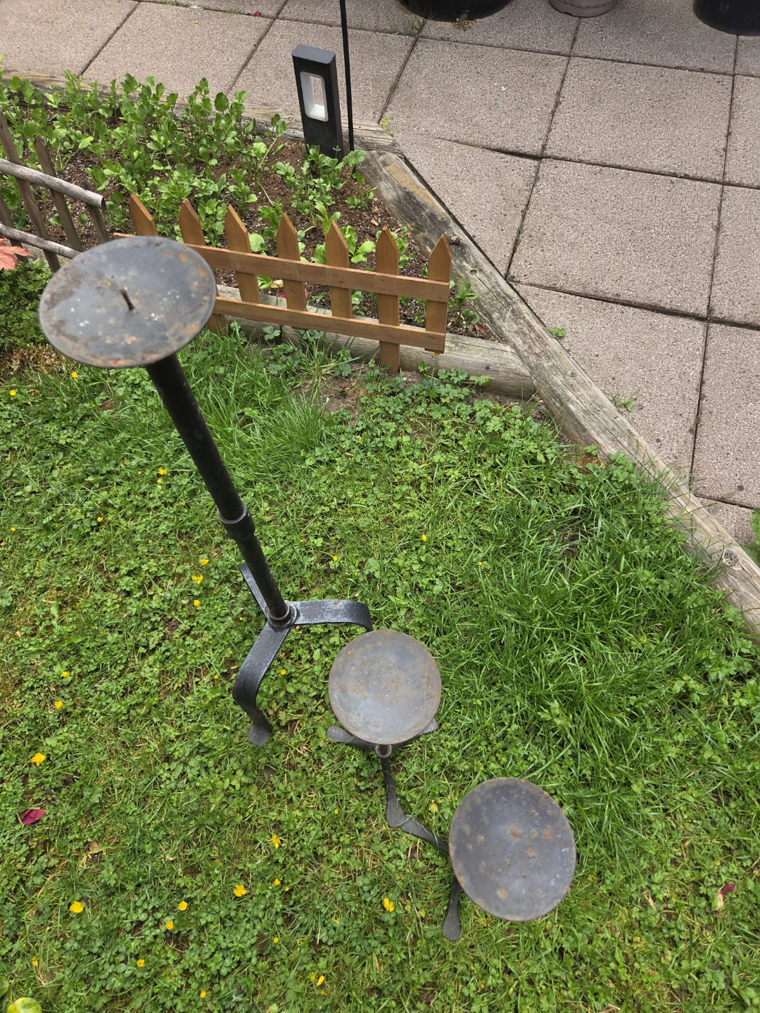 Vintage Metal Multi-Candle Holder Stand