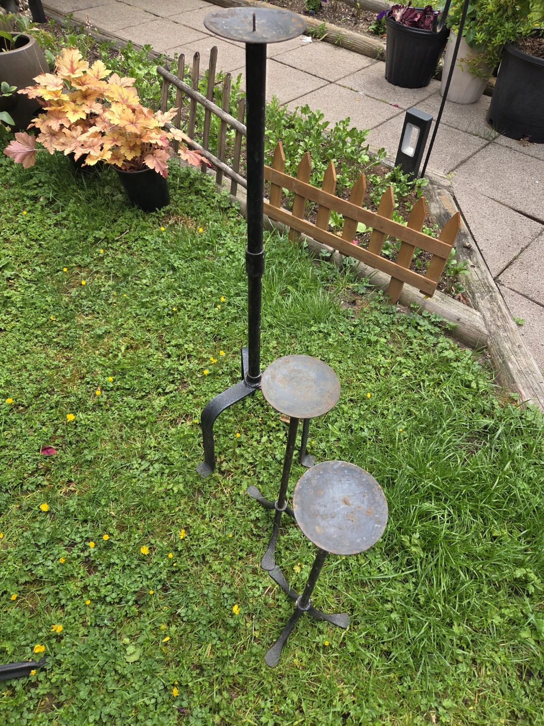 Vintage Metal Multi-Candle Holder Stand - photo 2