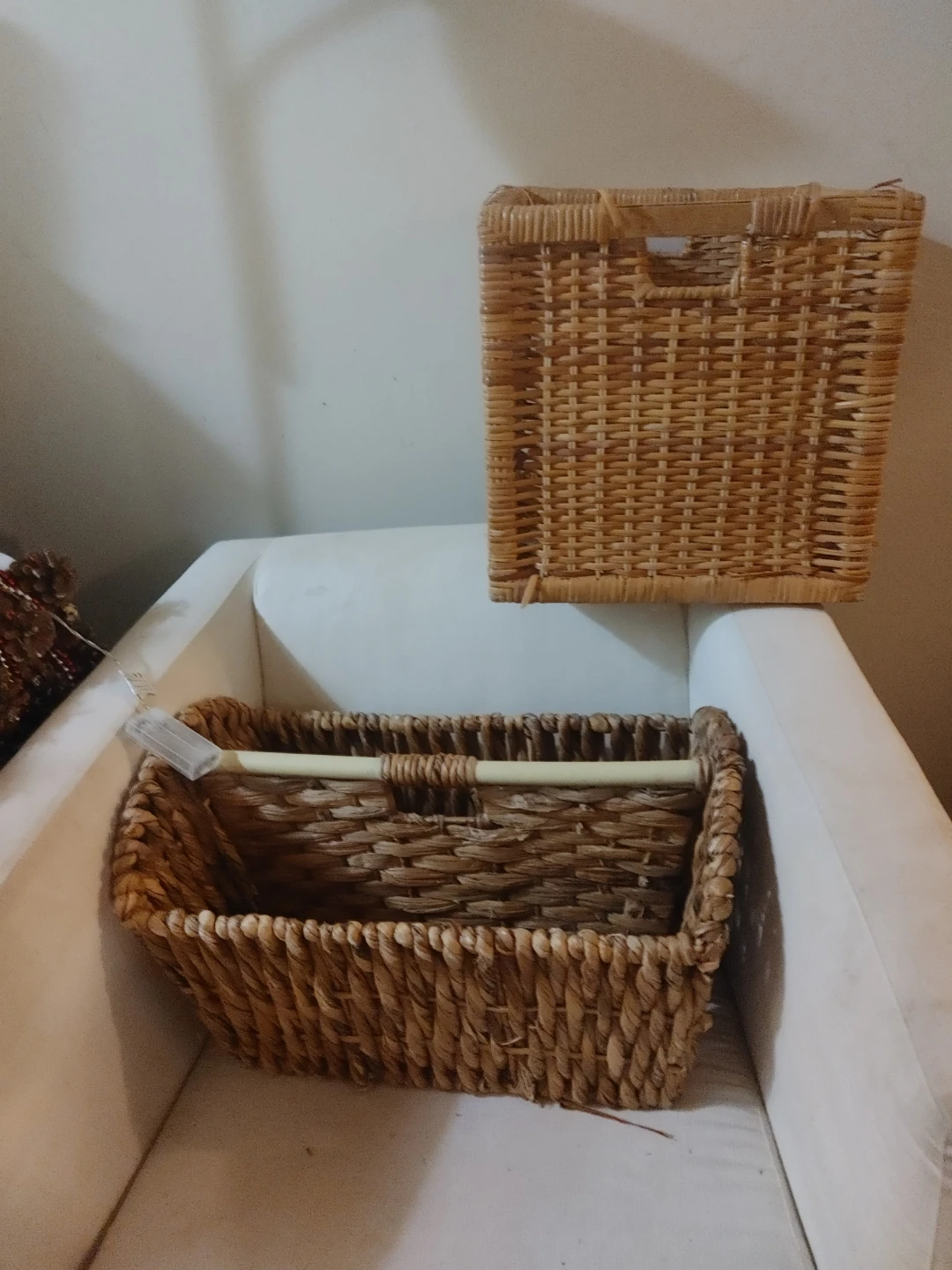 Wicker Storage Baskets (Set of 2)