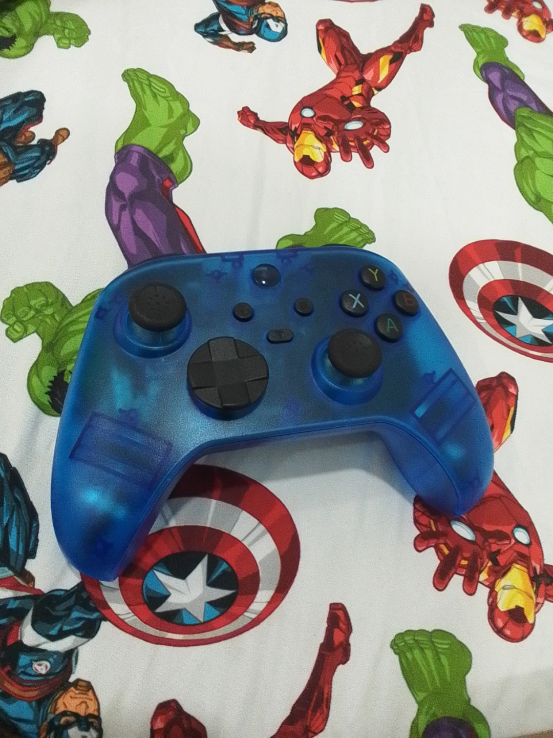 Blue Translucent Gaming Controller