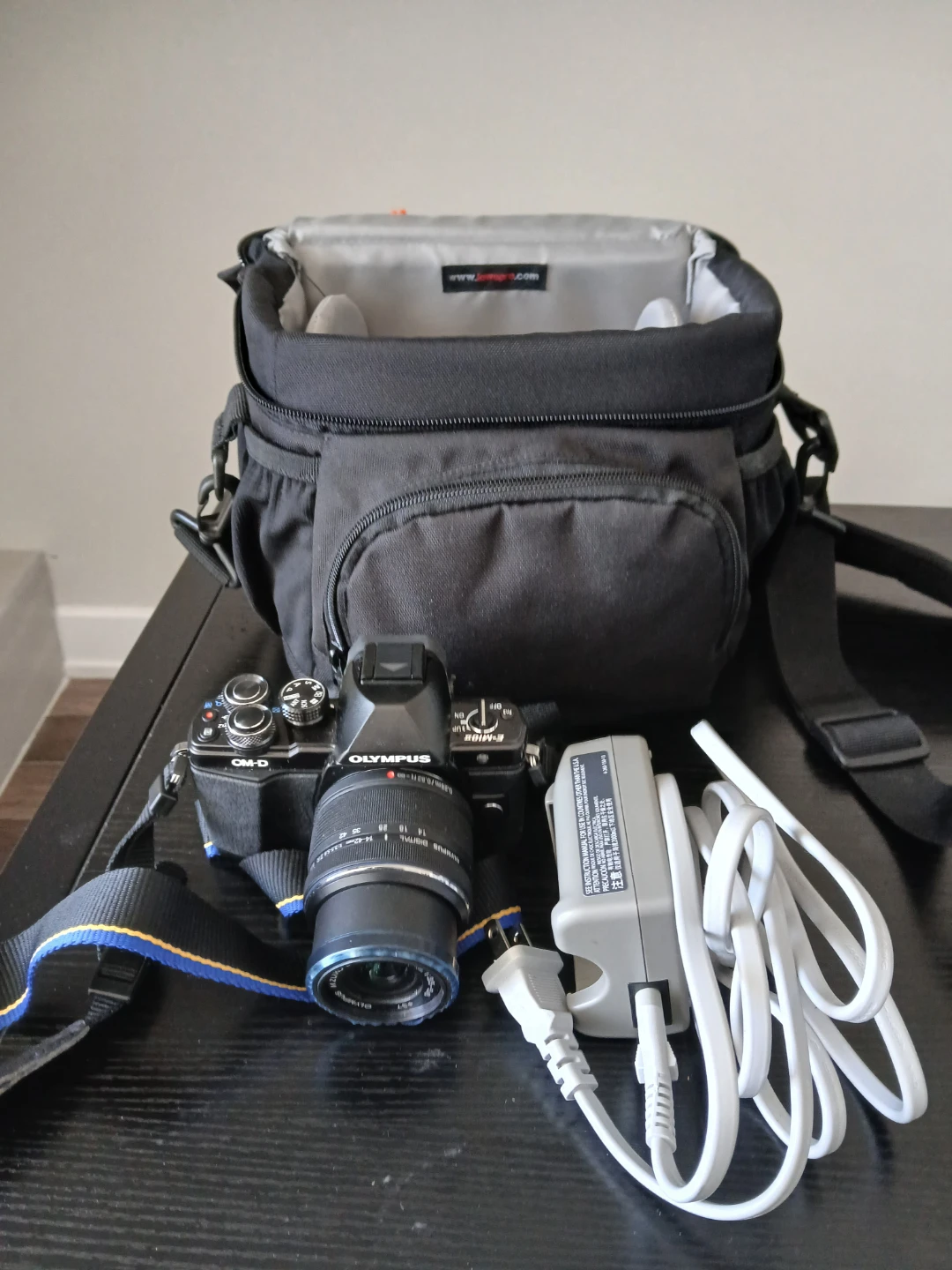 Olympus OM-D Digital Camera with Lens and Bag