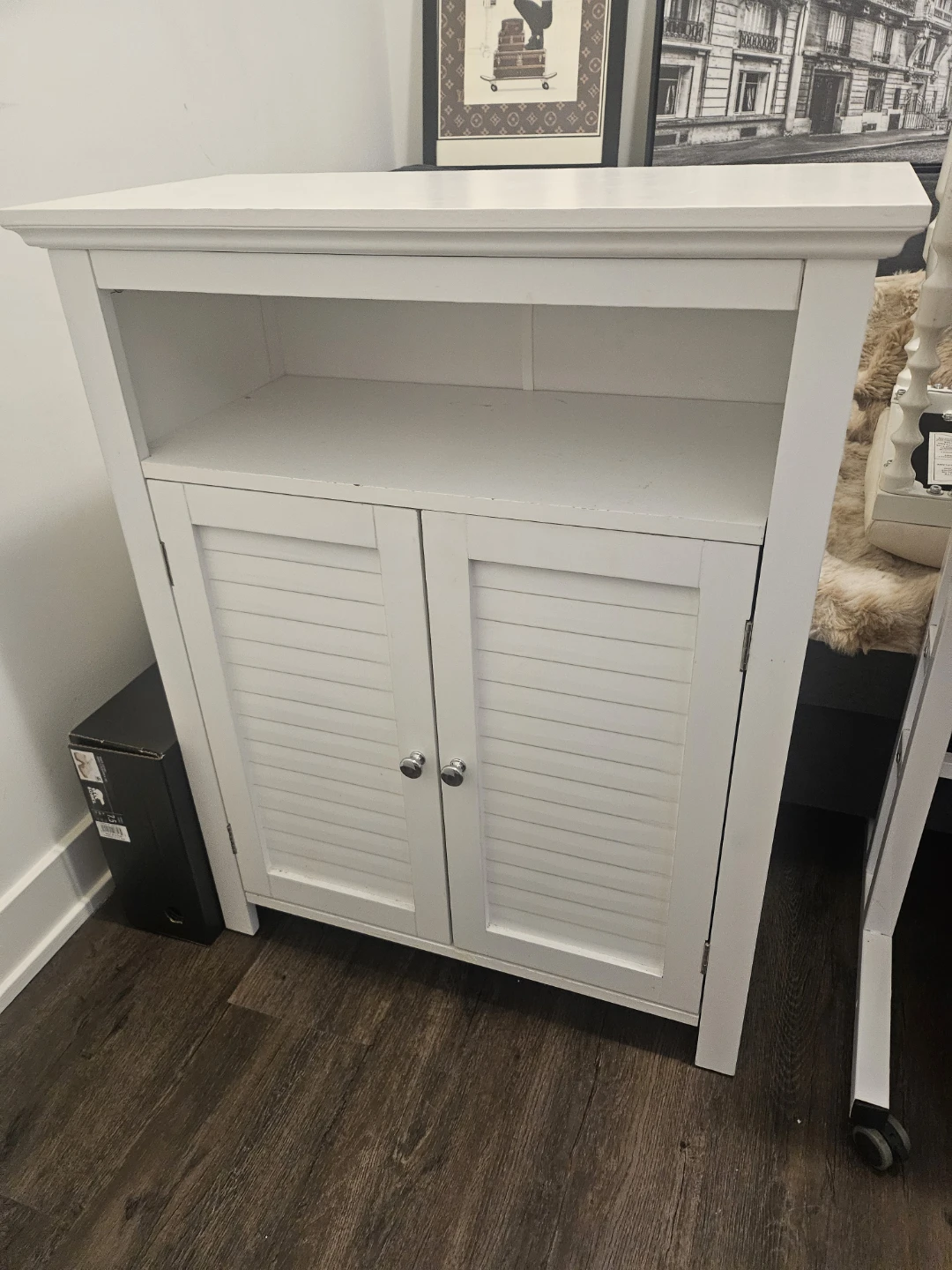 White Storage Cabinet - photo 2