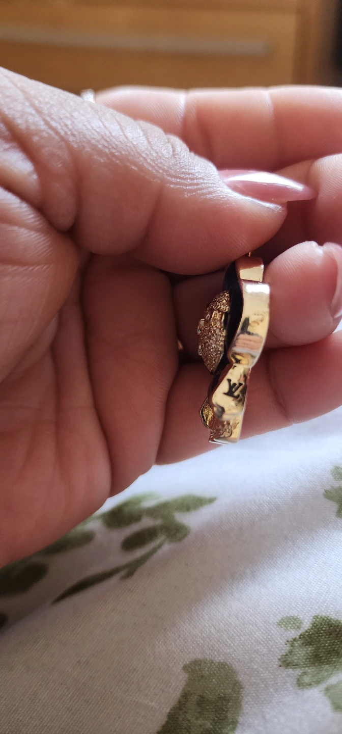 Gold & Black Flower Pendant with Crystals - photo 4