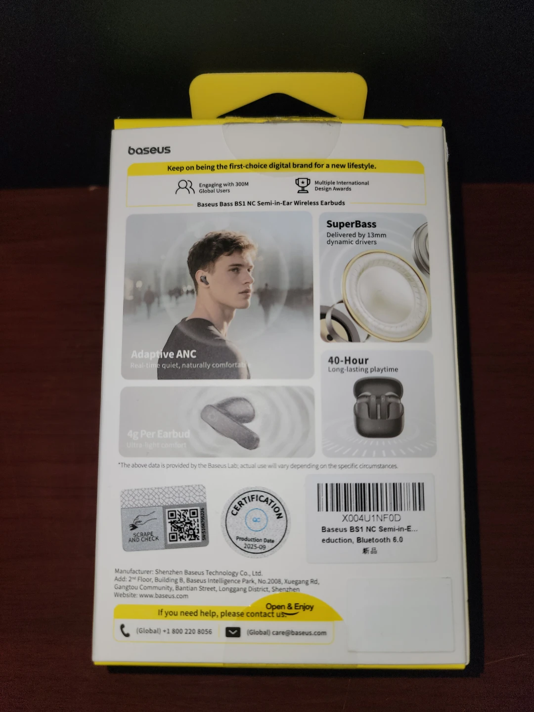 Baseus Bass BS1 NC Semi-in-Ear Wireless Earbuds - photo 2