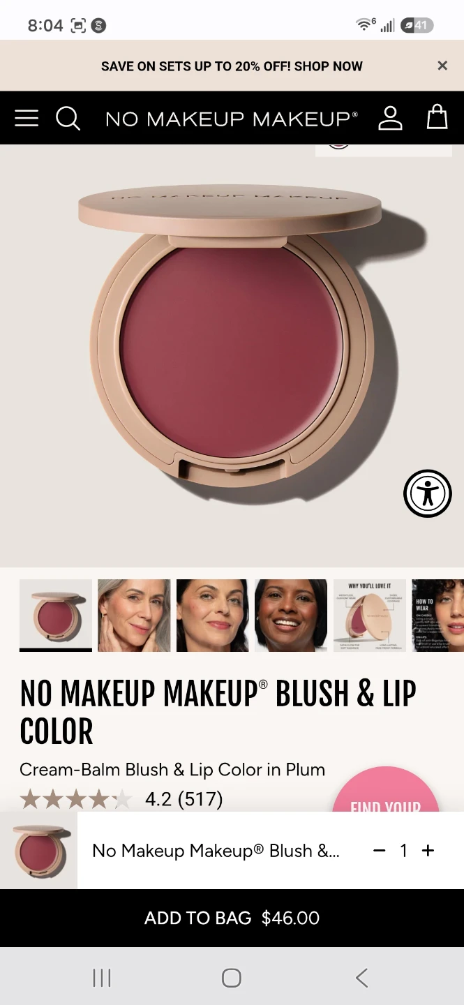 No Makeup Makeup Cream-Balm Blush & Lip in Plum ⚽️ - photo 3
