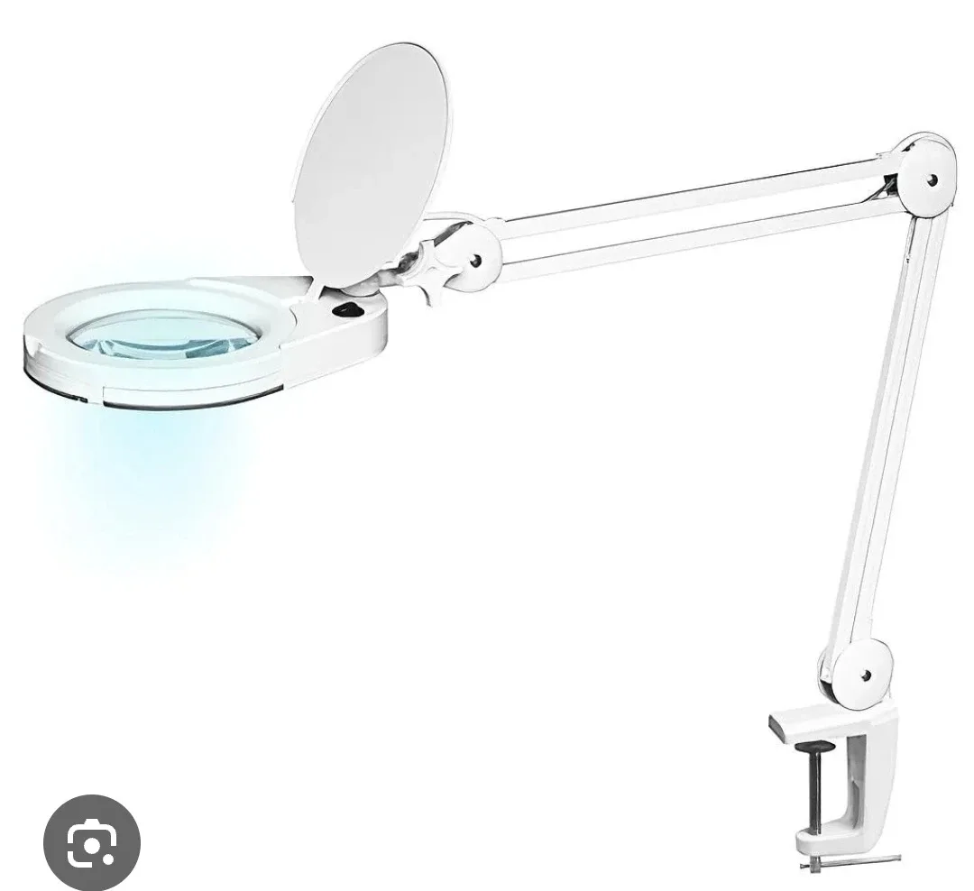 White Rolling Storage Cart with Drawer and Led light - photo 2