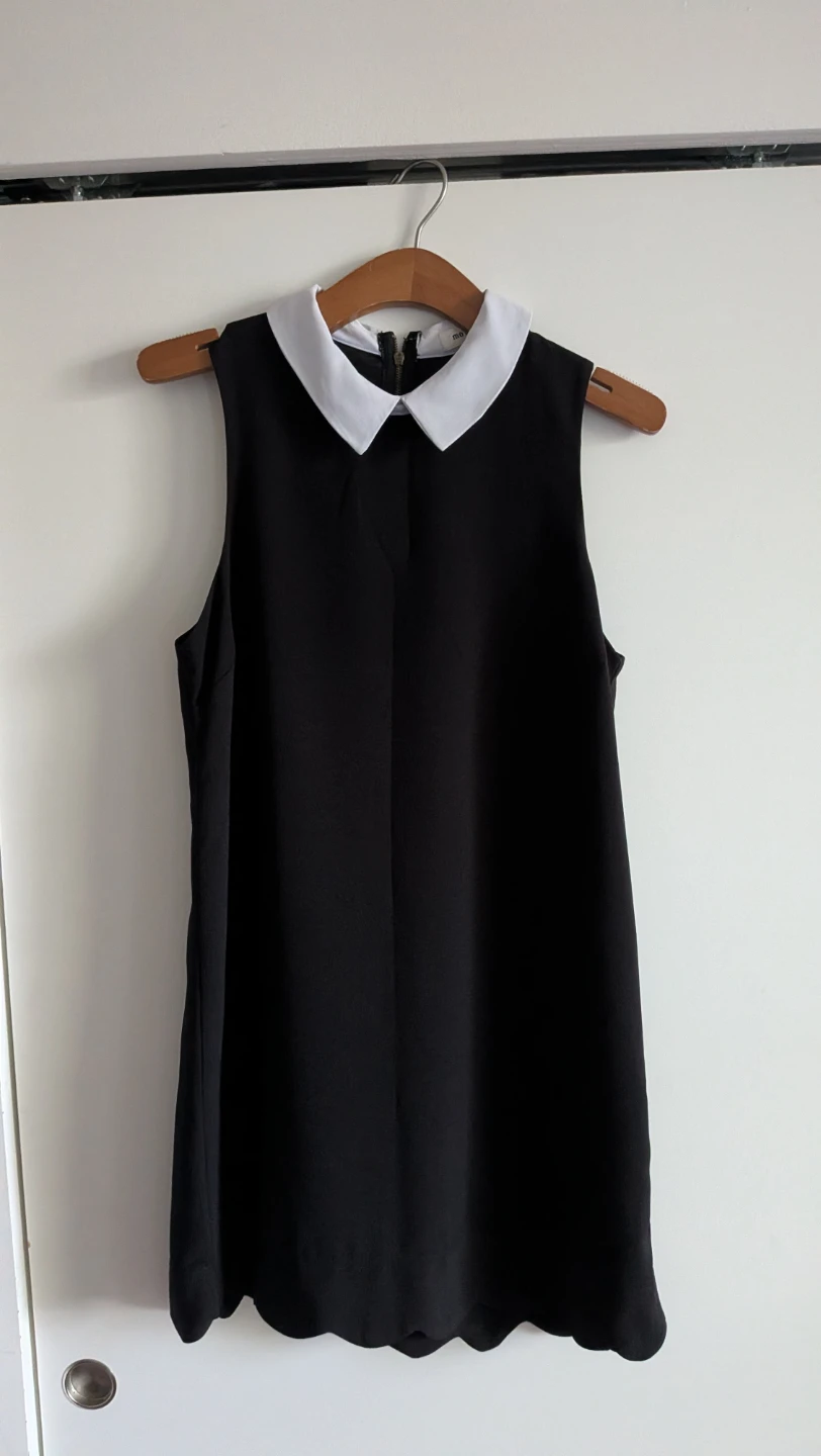 Small Black & White Collar sleeveless dress