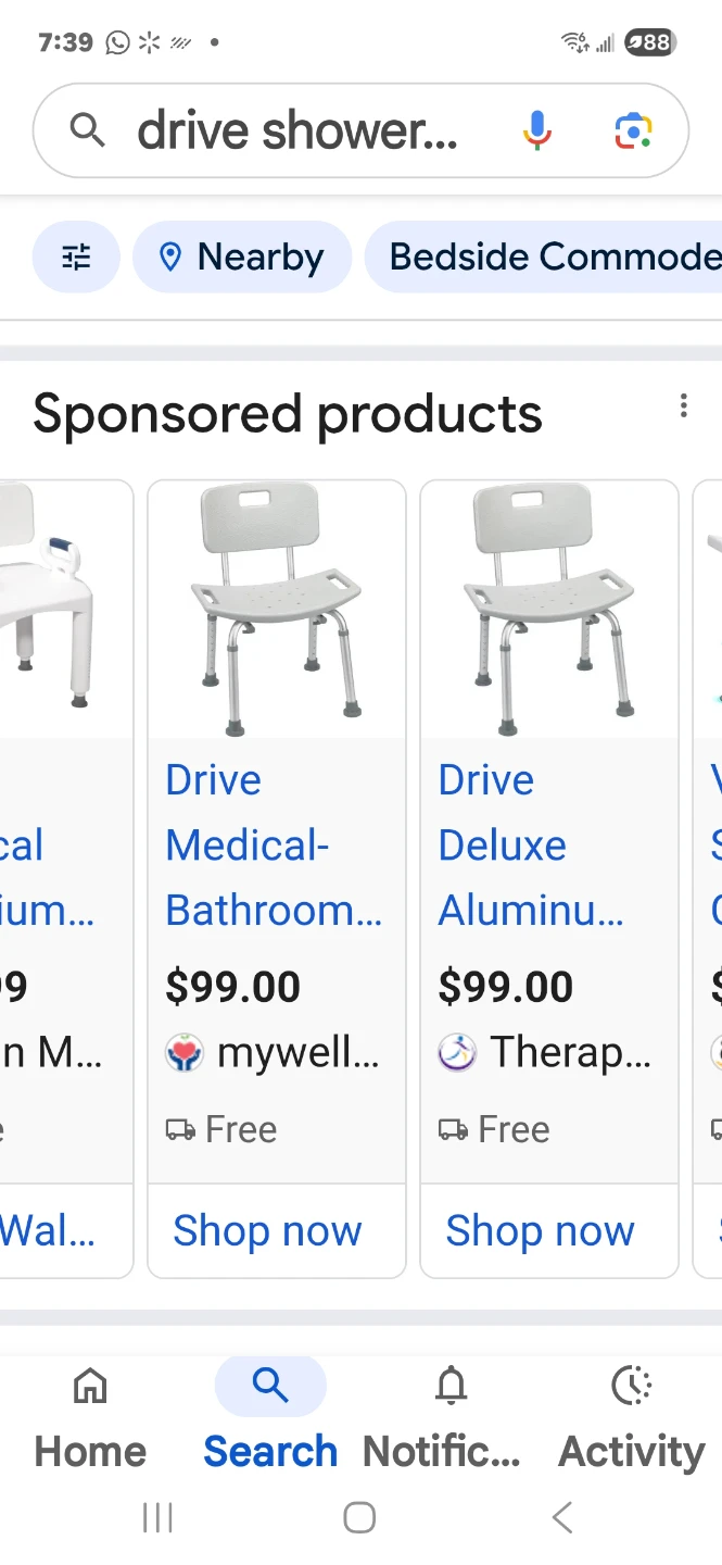 Bath Bench DRIVE Shower Chair with Back Rest, Grey, Like New - photo 2