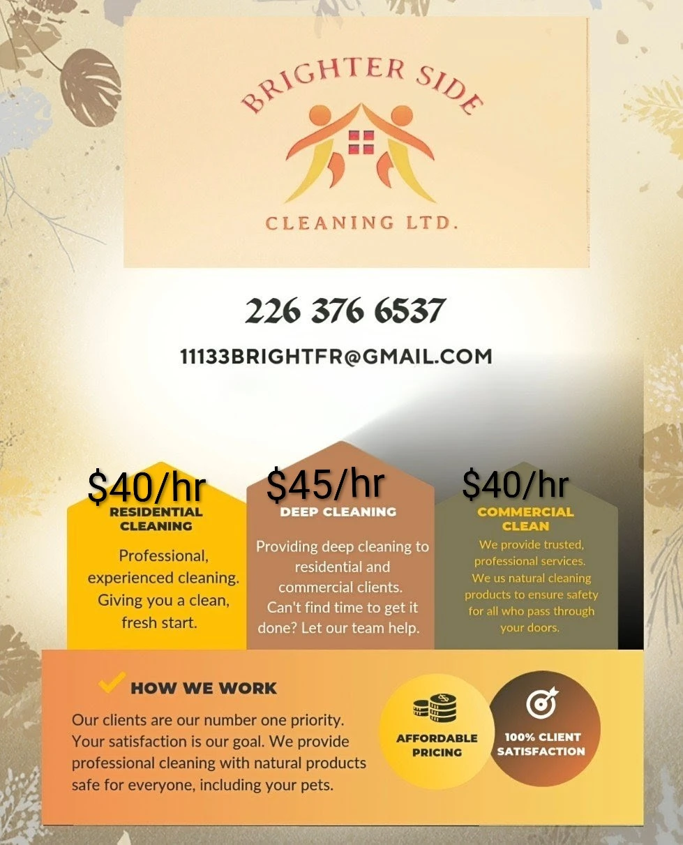 Brighter Side Cleaning Ltd. Services
