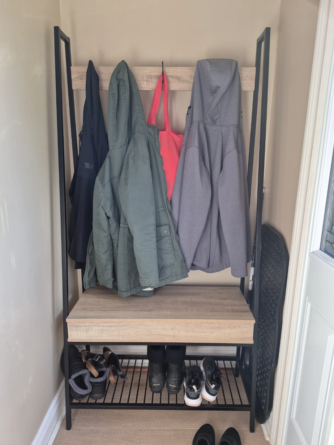Hallway Coat Rack and Shoe Storage Bench