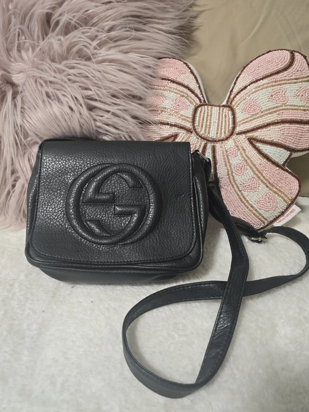 Black Leather crossbody