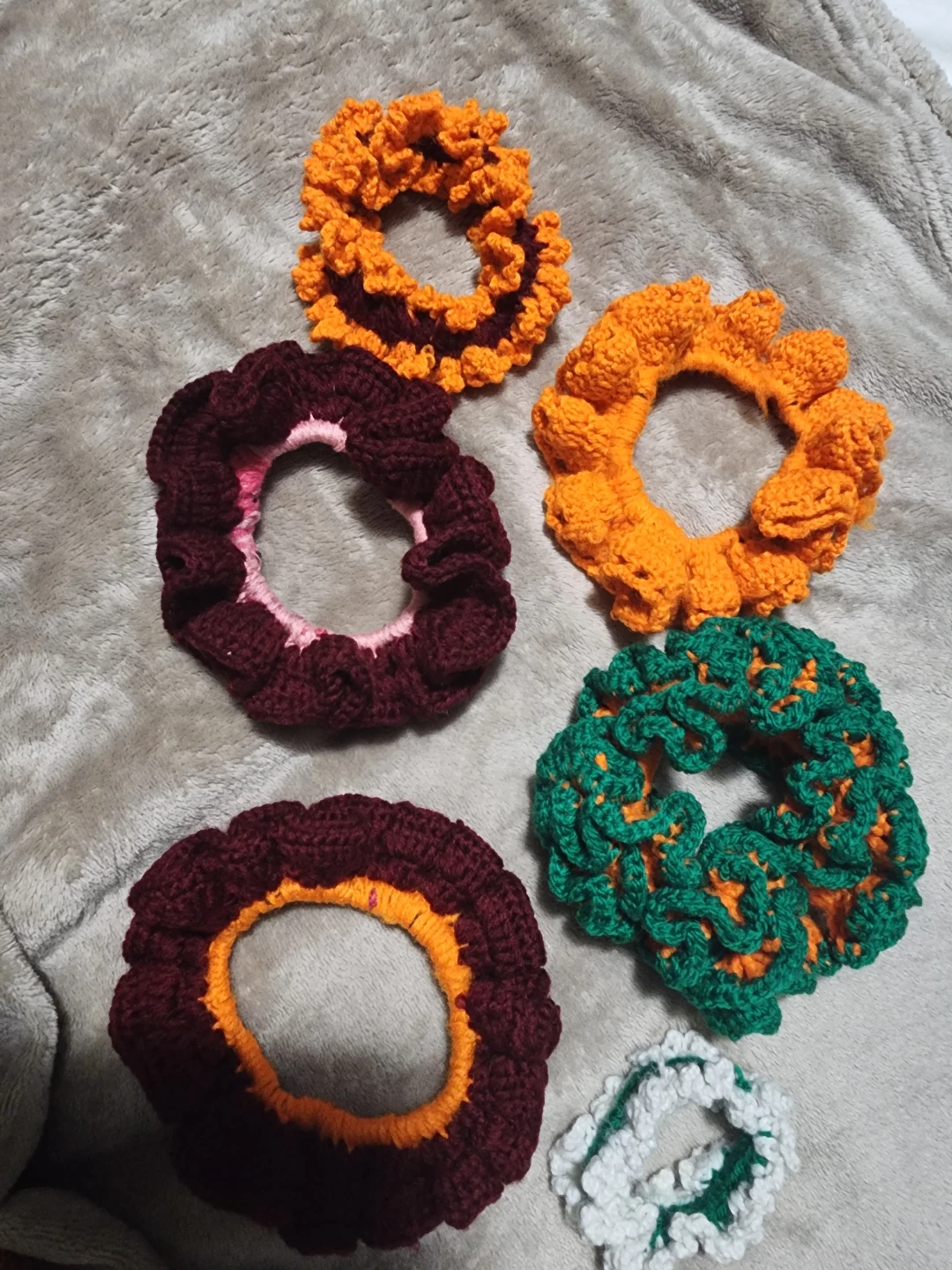Handmade Crochet Scrunchie Set