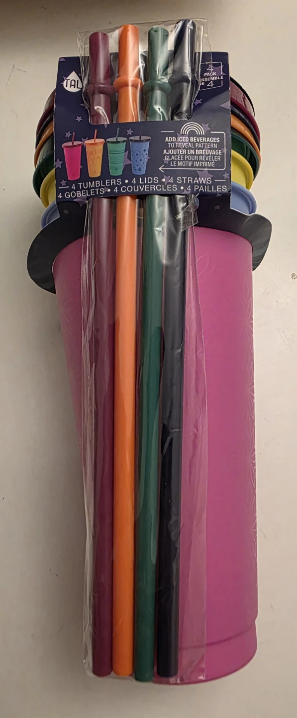 TAL Reusable Color-Changing Tumbler & Straw Set - photo 4