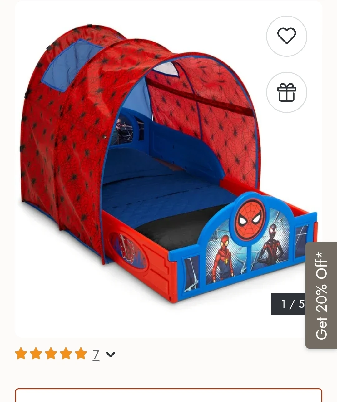 Spider-Man Toddler Bed without tent