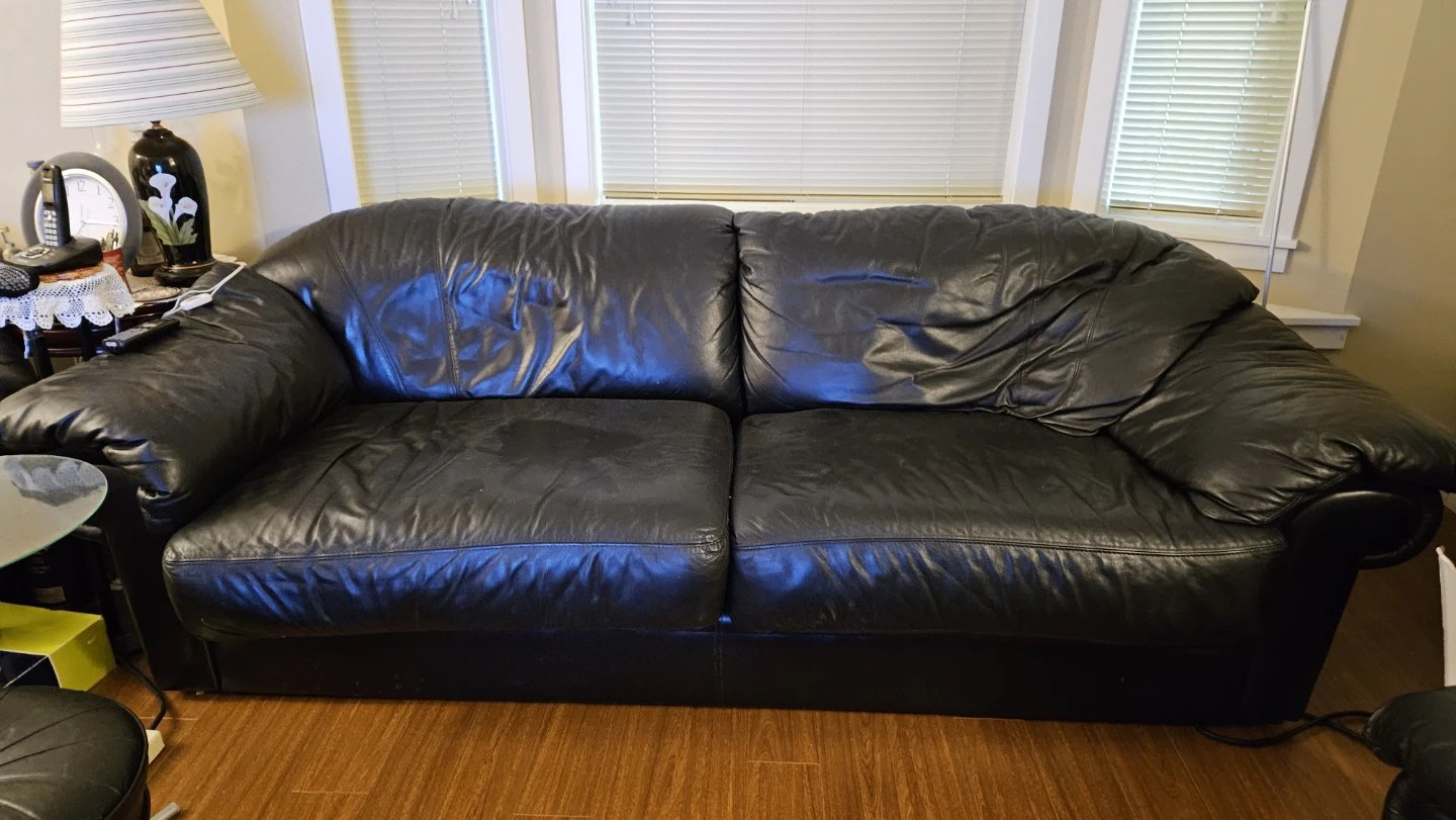 Black Leather Sofa