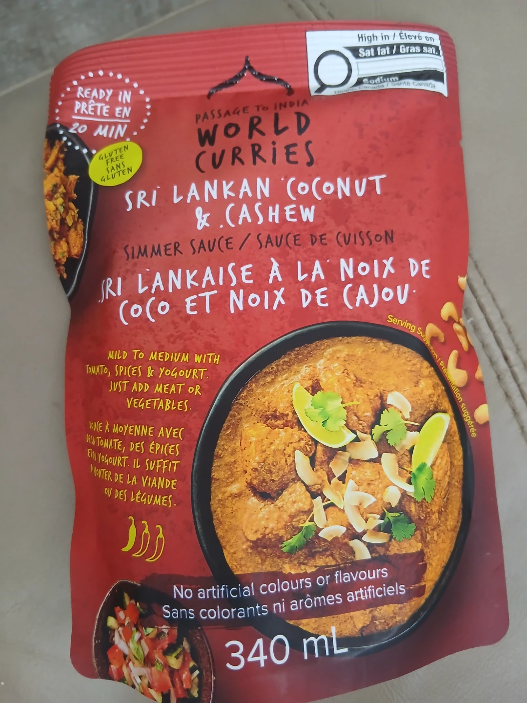 ⚽️Passage to India World Curries Coconut & Cashew Simmer Sauce