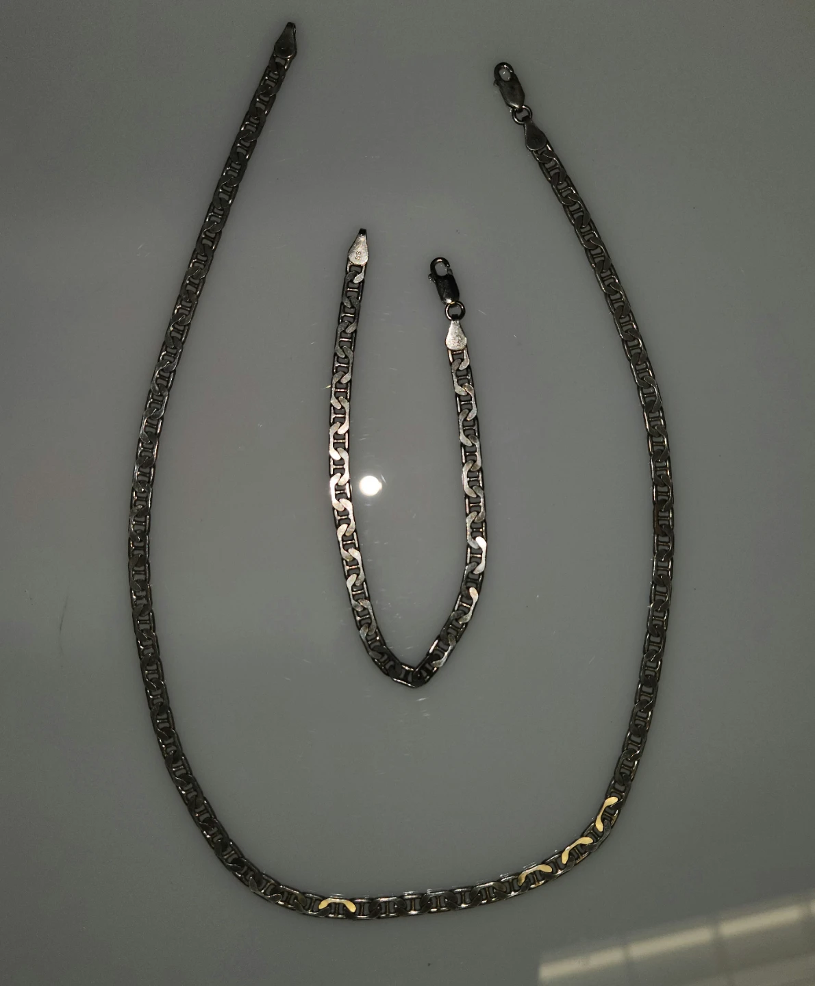 Silver Necklace and Bracelet Set - 925 Italy - photo 3