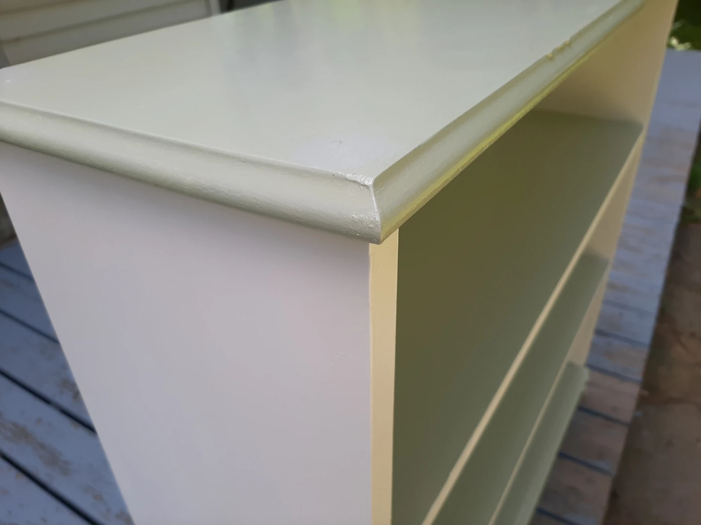 3-Shelf Bookcase Sage Green and white - photo 5