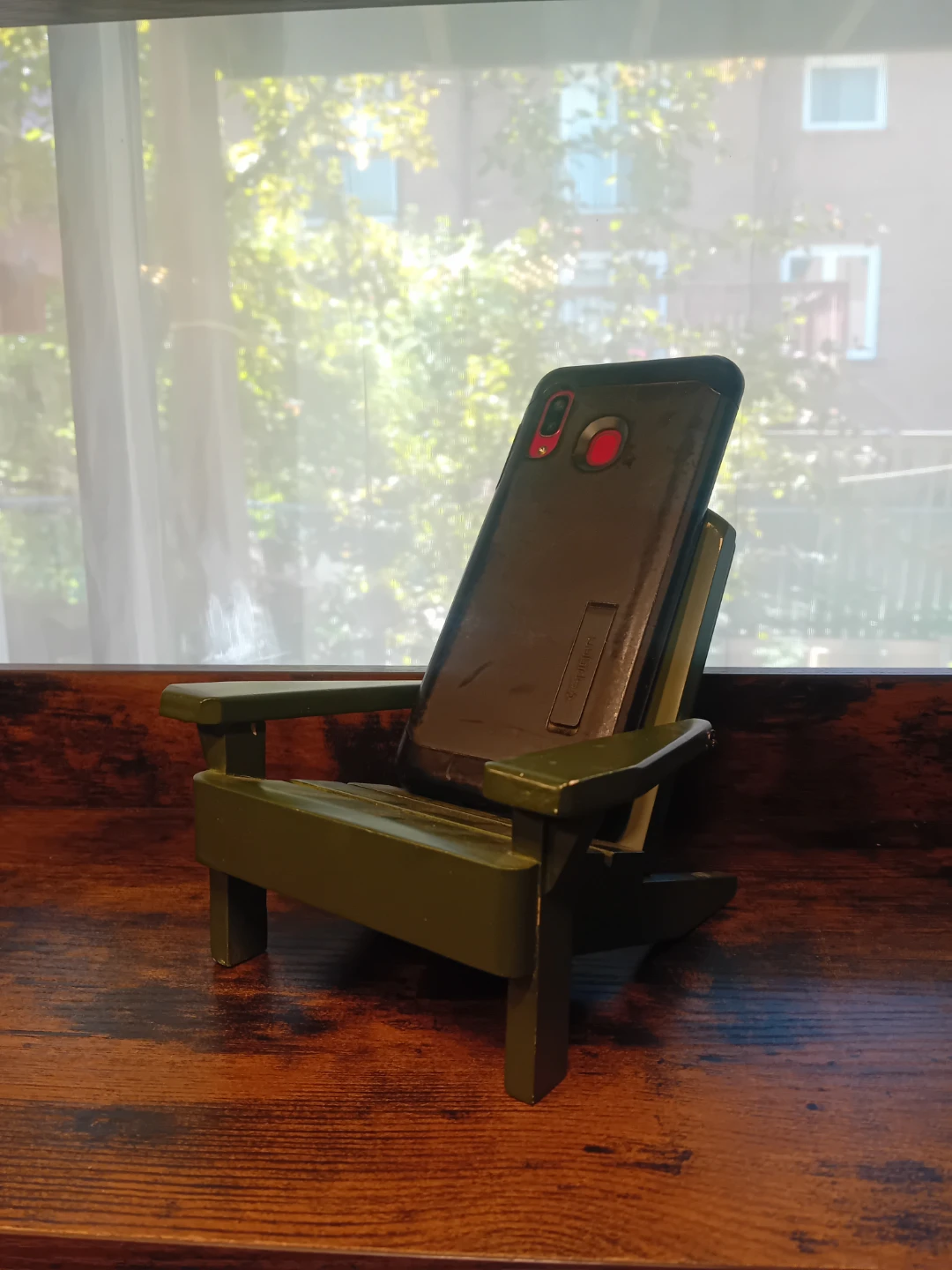 Mini Adirondack Chair Phone Holder Stand - Green