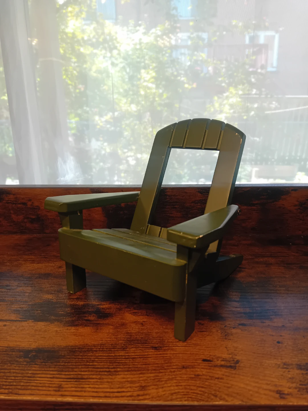 Mini Adirondack Chair Phone Holder Stand - Green - photo 2