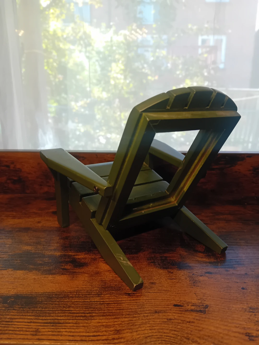 Mini Adirondack Chair Phone Holder Stand - Green - photo 4