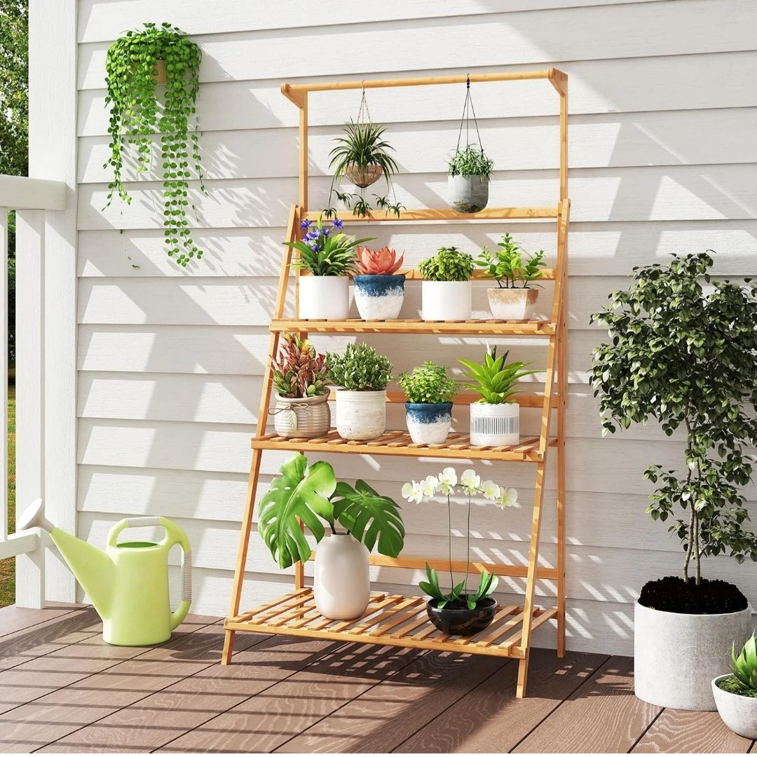 Multi-tier Foldable Bamboo Plant Stand - photo 5