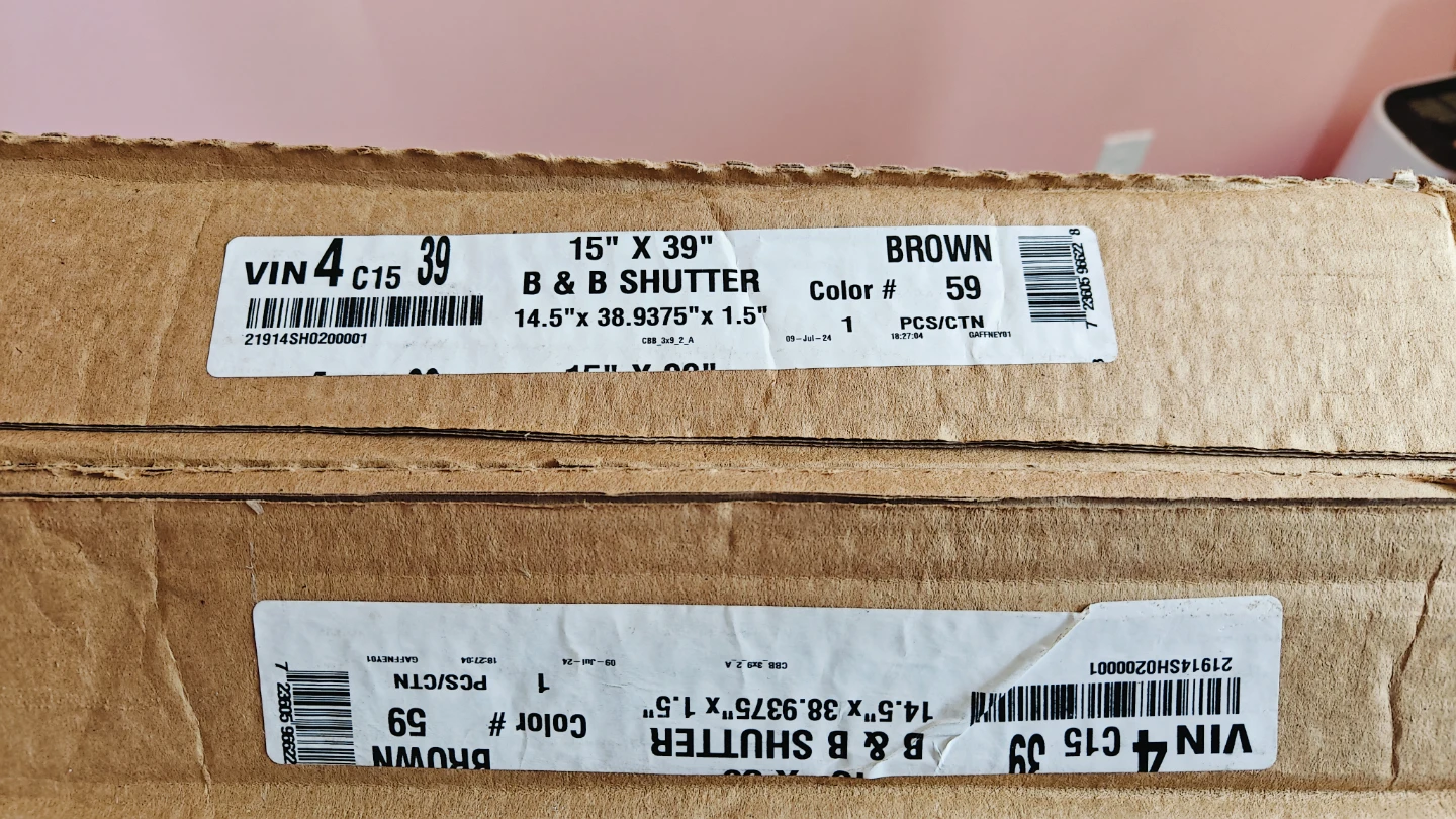 B & B SHUTTER Brown 15" X 39" - photo 4