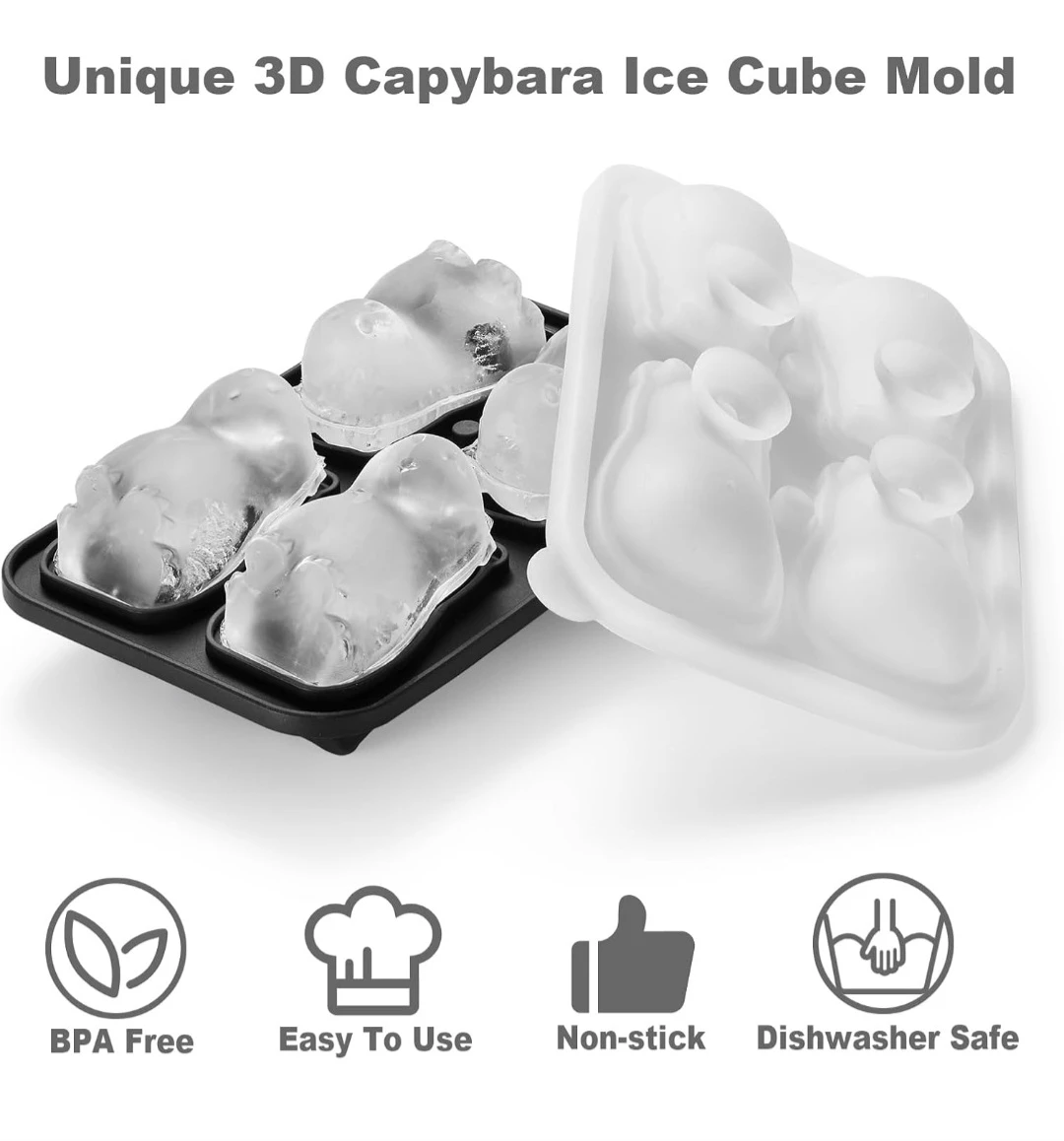ACOKEE 3D Capybara Ice Cube Mold - photo 4