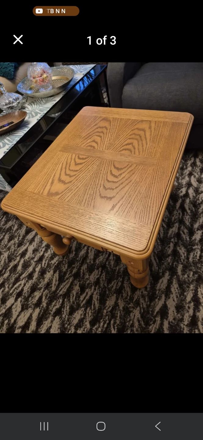 Solid Oak Coffee Table
